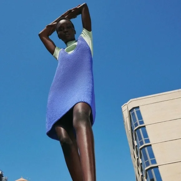 Zara Knit Dress in Bluish - Picture 6 of 14